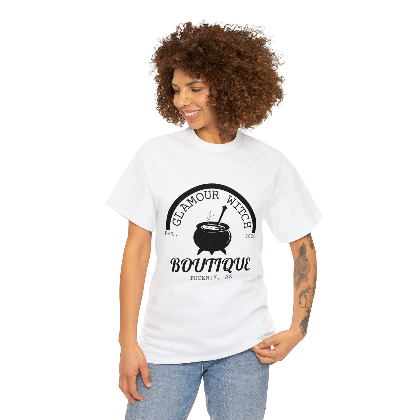 Glamour Witch Boutique Large Logo Cotton Tee