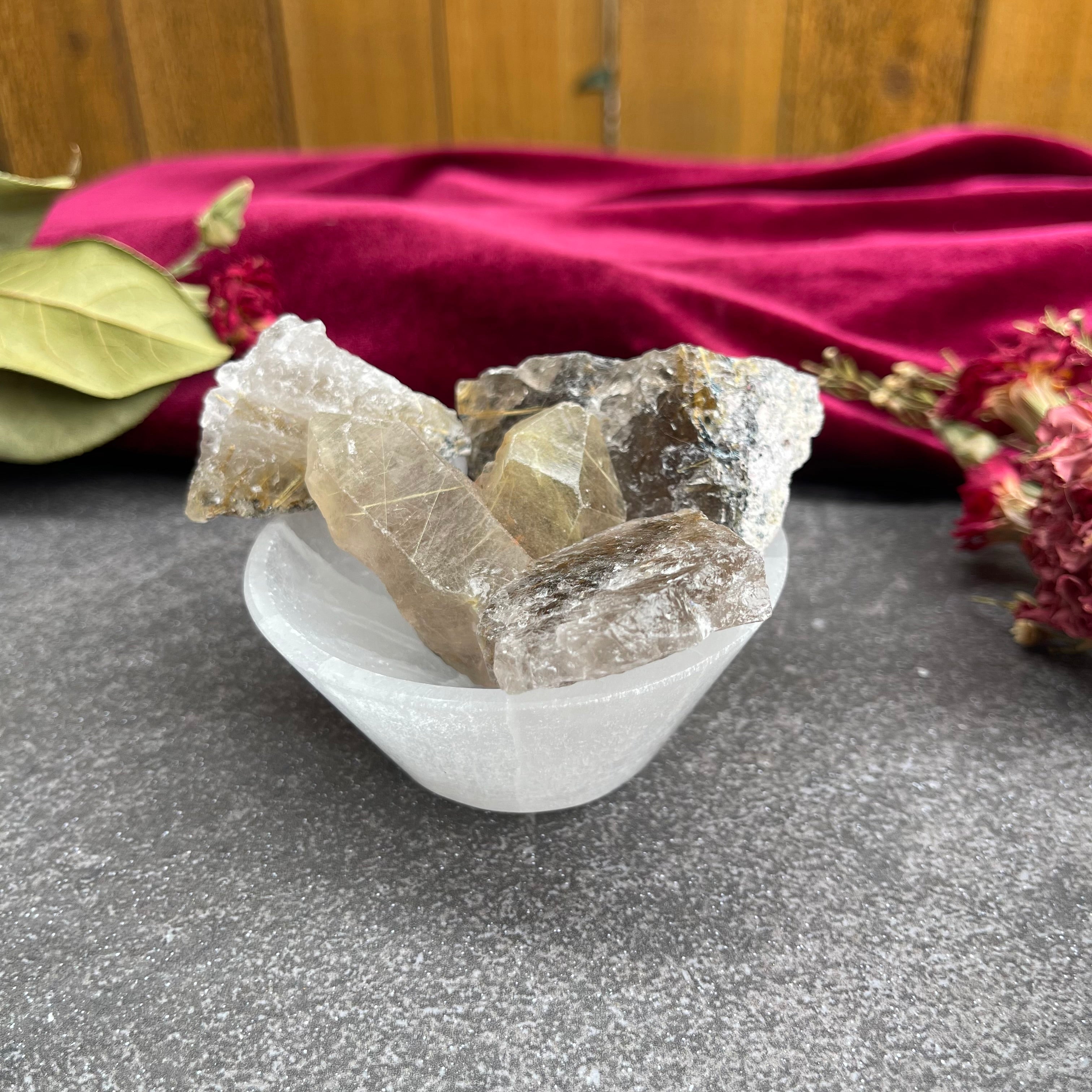 Golden Rutile Quartz Raw Stone