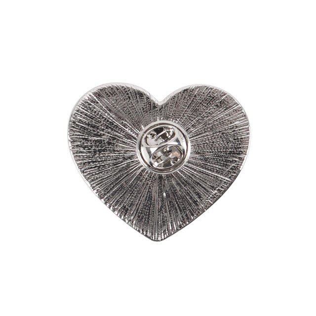 Goth Mum Black Heart Pin