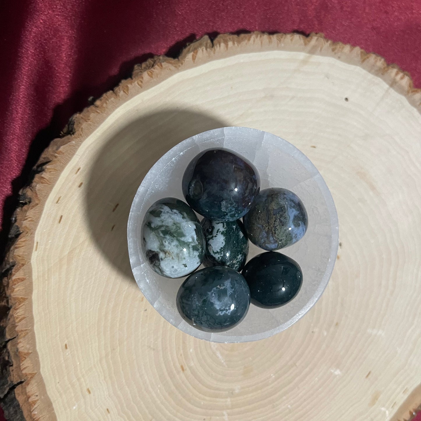 Moss Agate Tumble