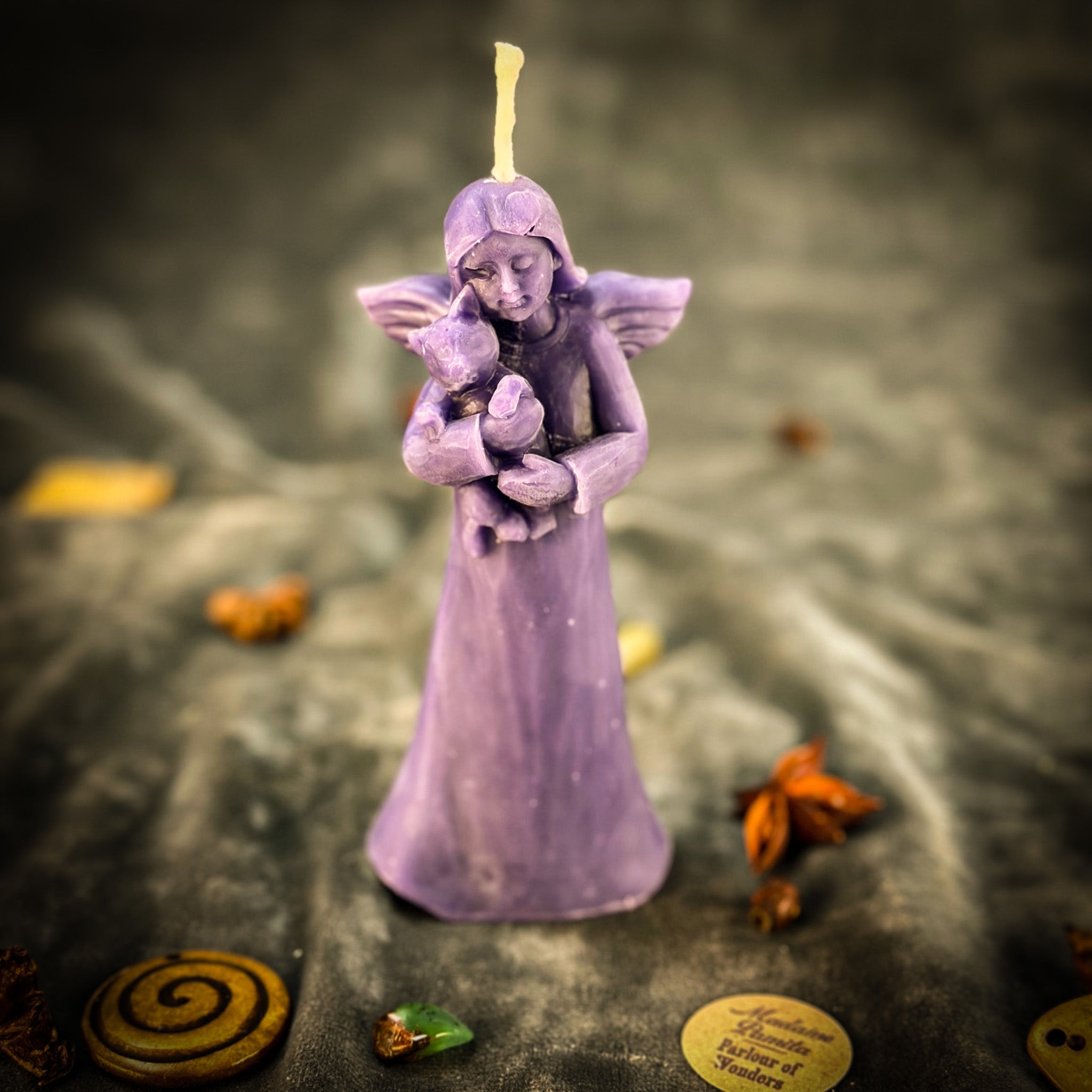 Beeswax Cat Guardian Spirit Spell Candle