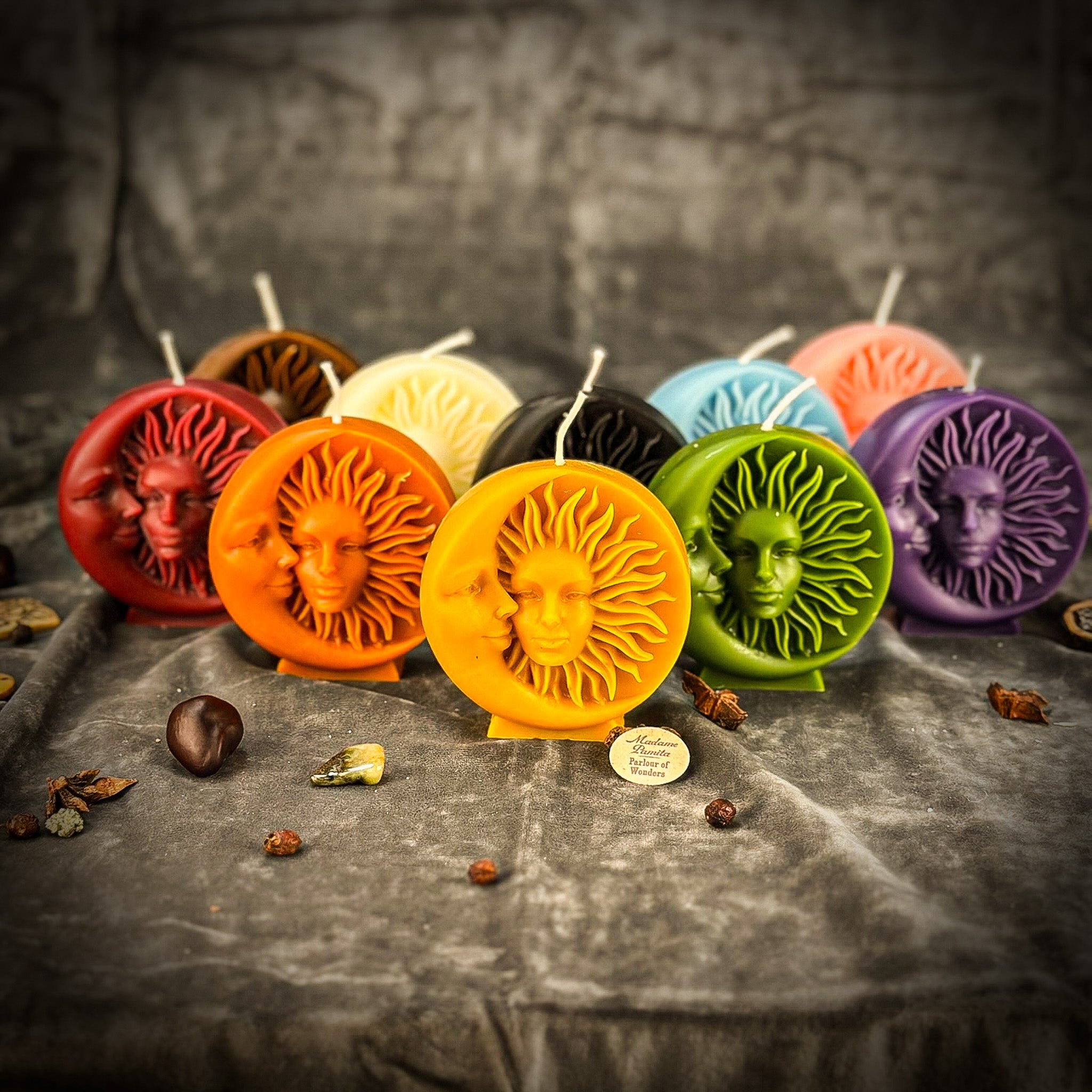 Beeswax Equinox and Solstice Spell Candle