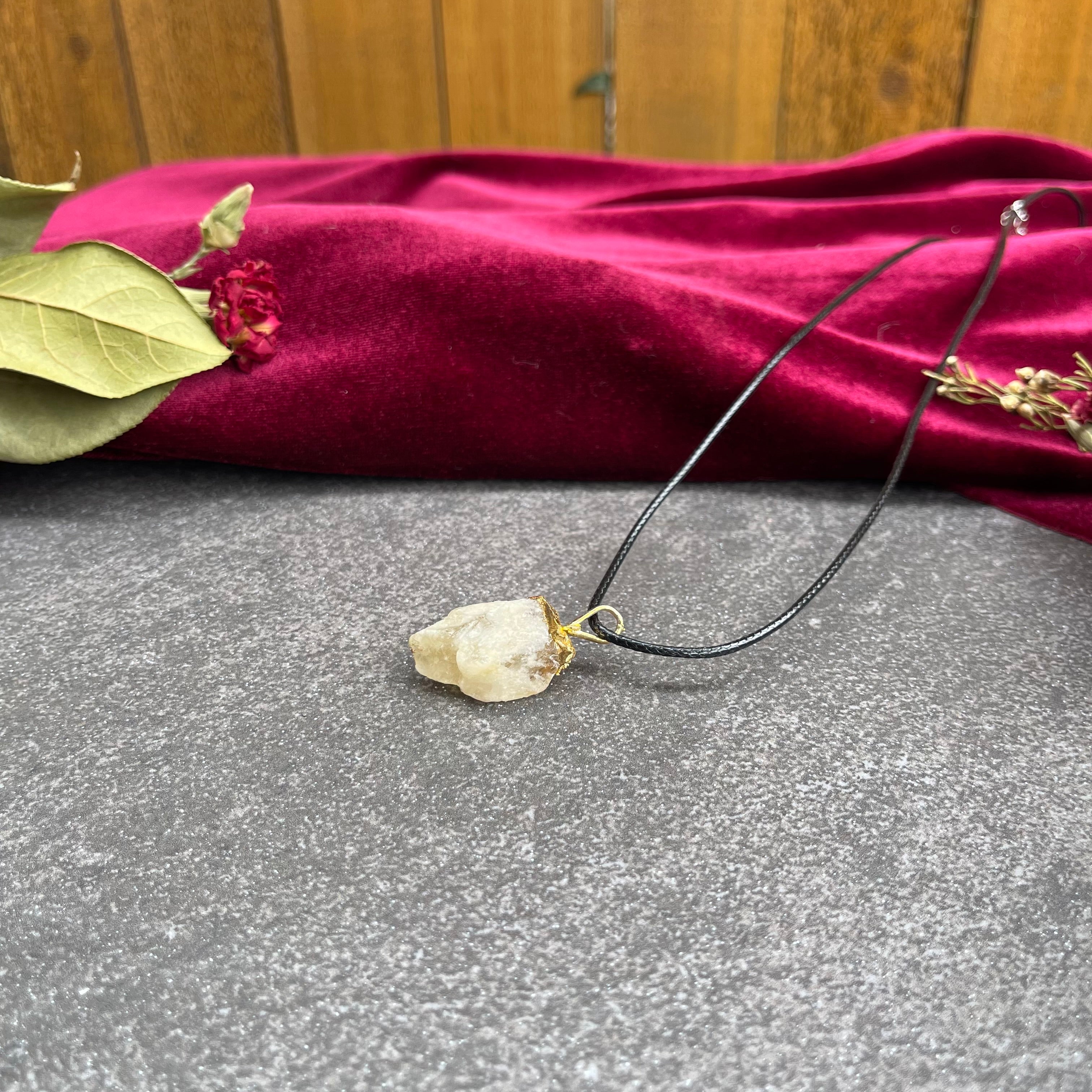 Electroplated Citrine Necklace