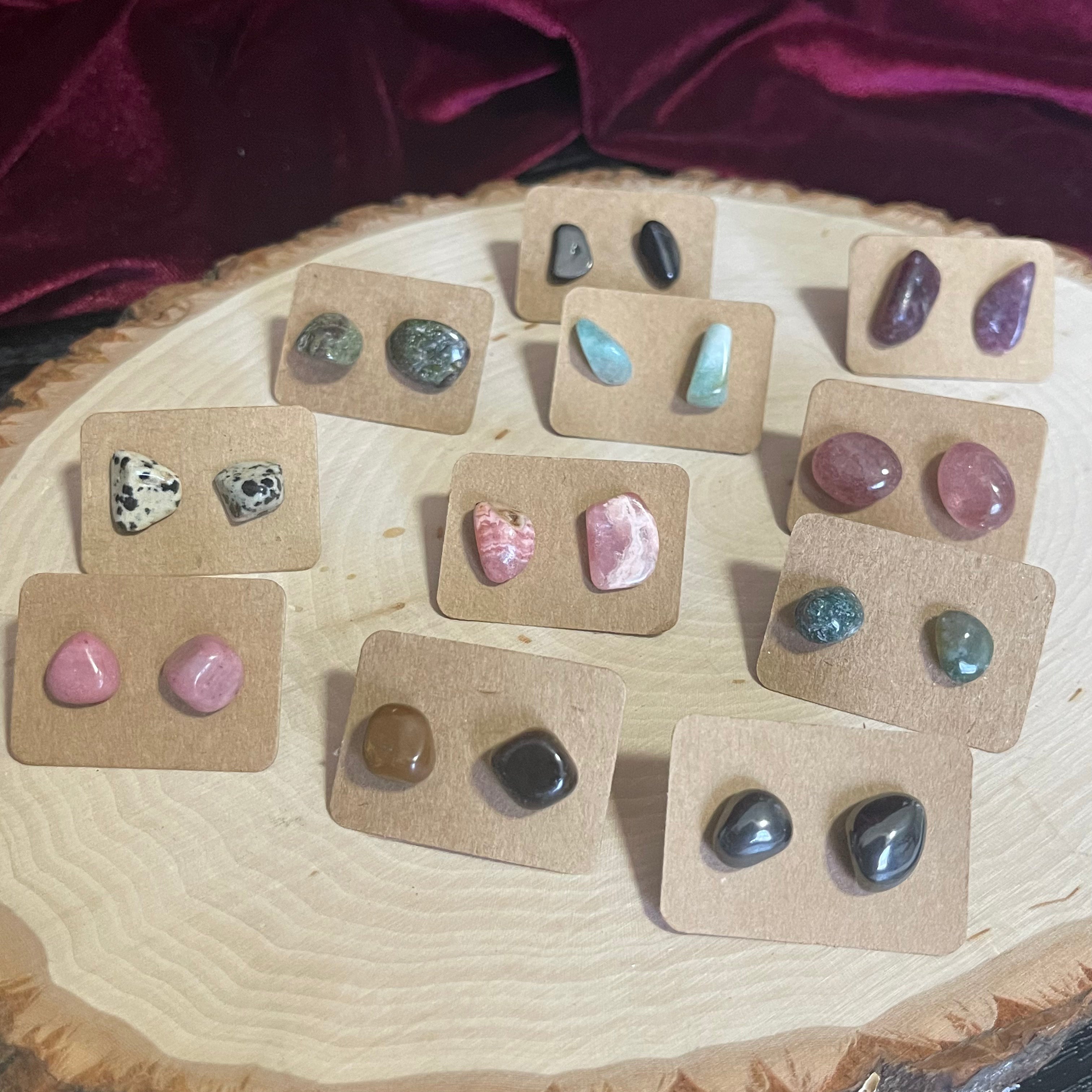 Mystery Crystal Stud Earrings