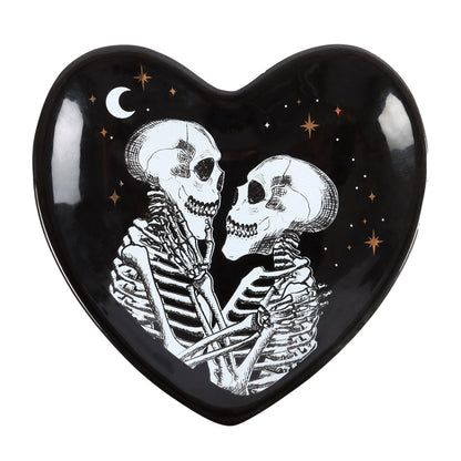 Skeleton Lovers Heart Trinket Dish