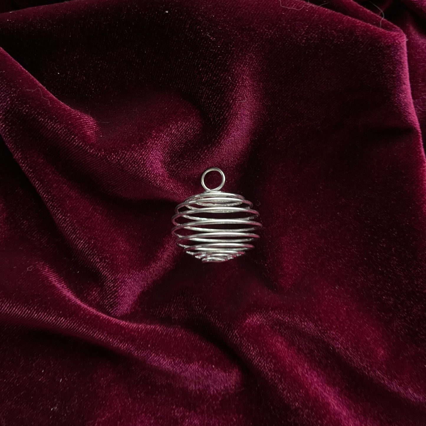 Spiral Crystal Cage Pendant
