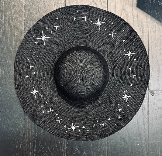 Floppy XL Brim Sun Hat - Starry Night Silver
