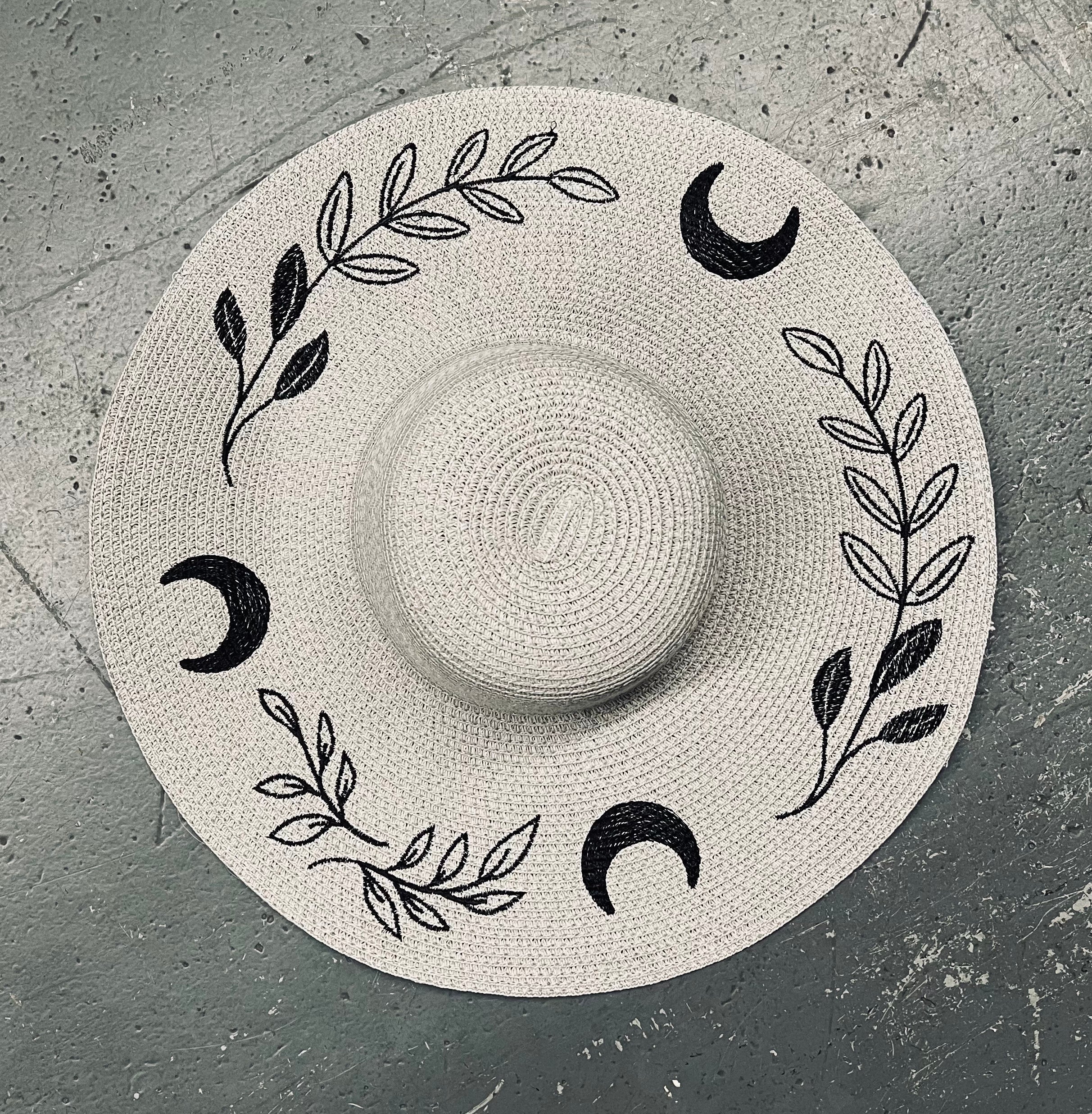 Floppy XL Brim Sun Hat - Grey Fern Moon