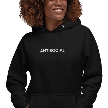 Antisocial Embroidered Hoodie