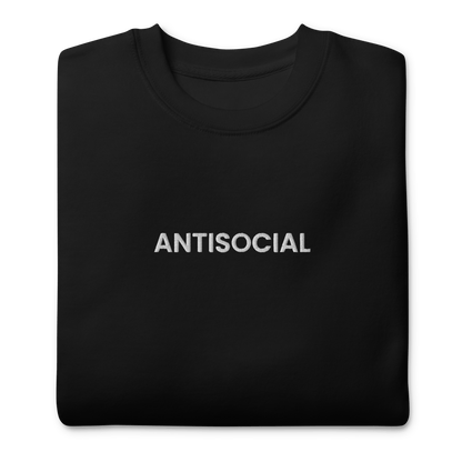 Antisocial Embroidered Unisex Sweatshirt