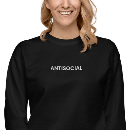 Antisocial Embroidered Unisex Sweatshirt