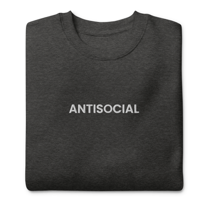 Antisocial Embroidered Unisex Sweatshirt