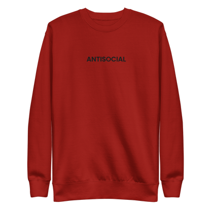 Antisocial Embroidered Unisex Sweatshirt