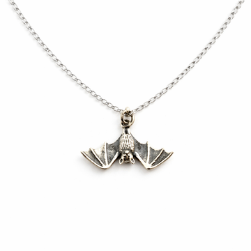 Bat Charm Necklace - Dainty Sterling Silver Jewelry