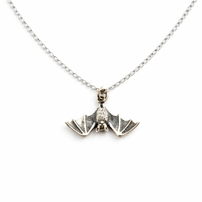 Bat Charm Necklace - Dainty Sterling Silver Jewelry