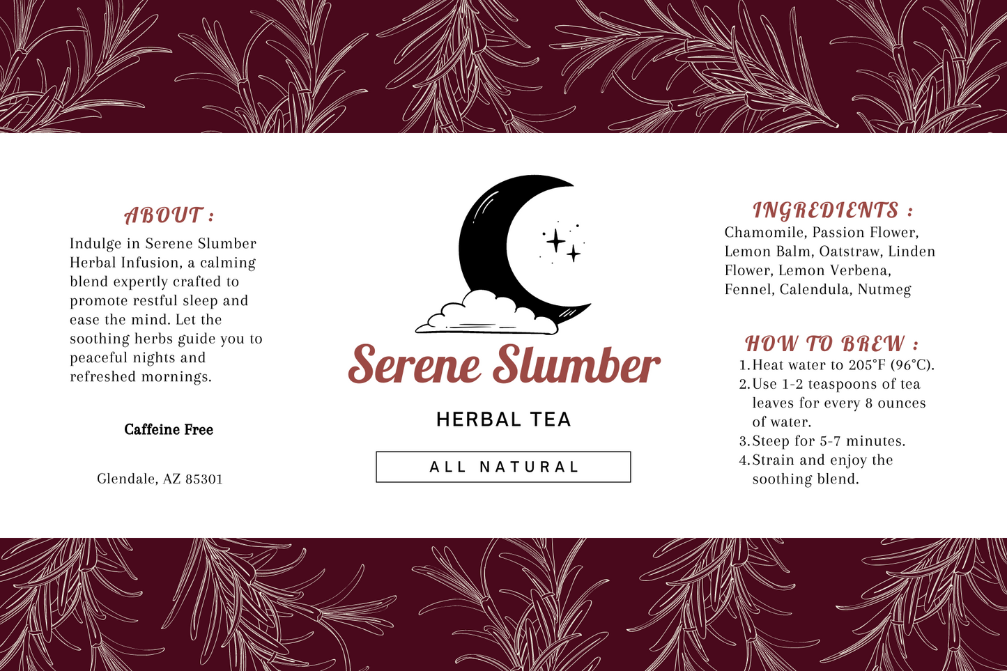 Serene Slumber Herbal Tea