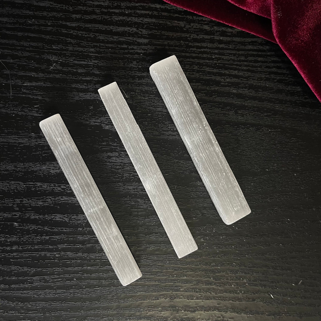 Satin Spar Selenite - Wand Short